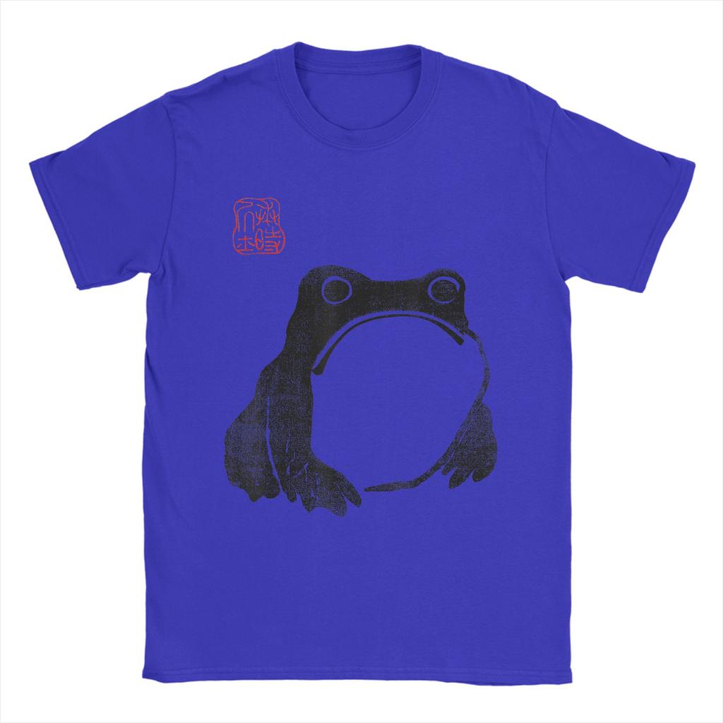 Japanese Grumpy Frog Toad Unimpressed Animal Funny Chubby TShirts 100 Cotton Tee Shirt for Unisexs Y2K Short Sleeve Clothing