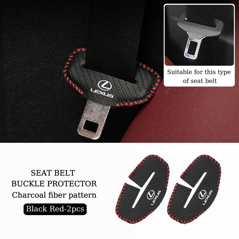 Car Seat Belt Buckle Protector Cover Anti-Scratch Mat Accessories For Lexus IS250 IS200 CT200h GS300 LS430 RX450h LX570 IS300