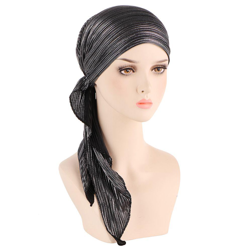 Head Cover Women Headwrap Headscarf Turban Muslim Hijab Cancer Chemo Cap Pre-Tied Bonnet Beanie Cap