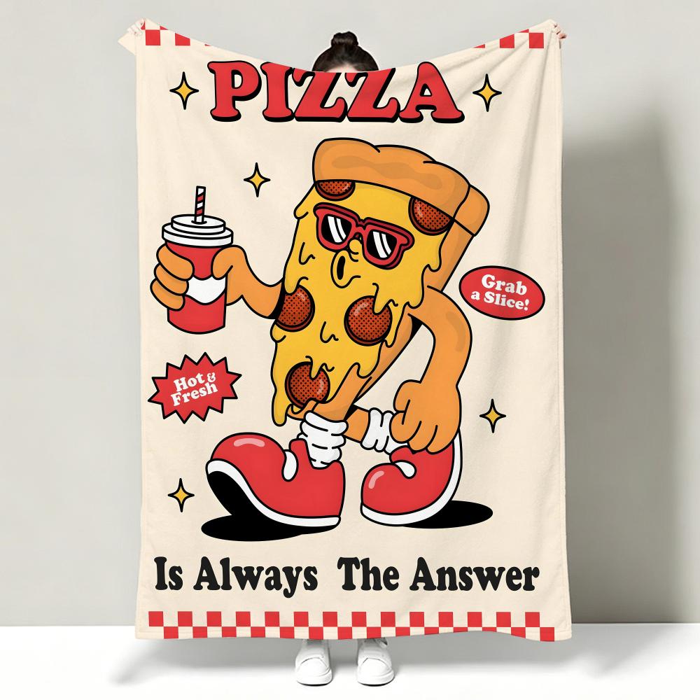 Brand PPizza HHut Throw Soft Warm Flannel Throw Blanket Multiuse for Sofa Bed Office Nap