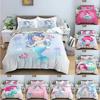 Mermaid Bedding Set For Girls Cute Cartoon Duvet Cover Comforter Covers Children Bedroom Double Queen Size Home Textile 2/3 PCS