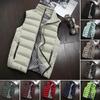 Men Autumn Winter Coat Padded Cotton Vest Warm Hooded Thick Vest Tops Jacket