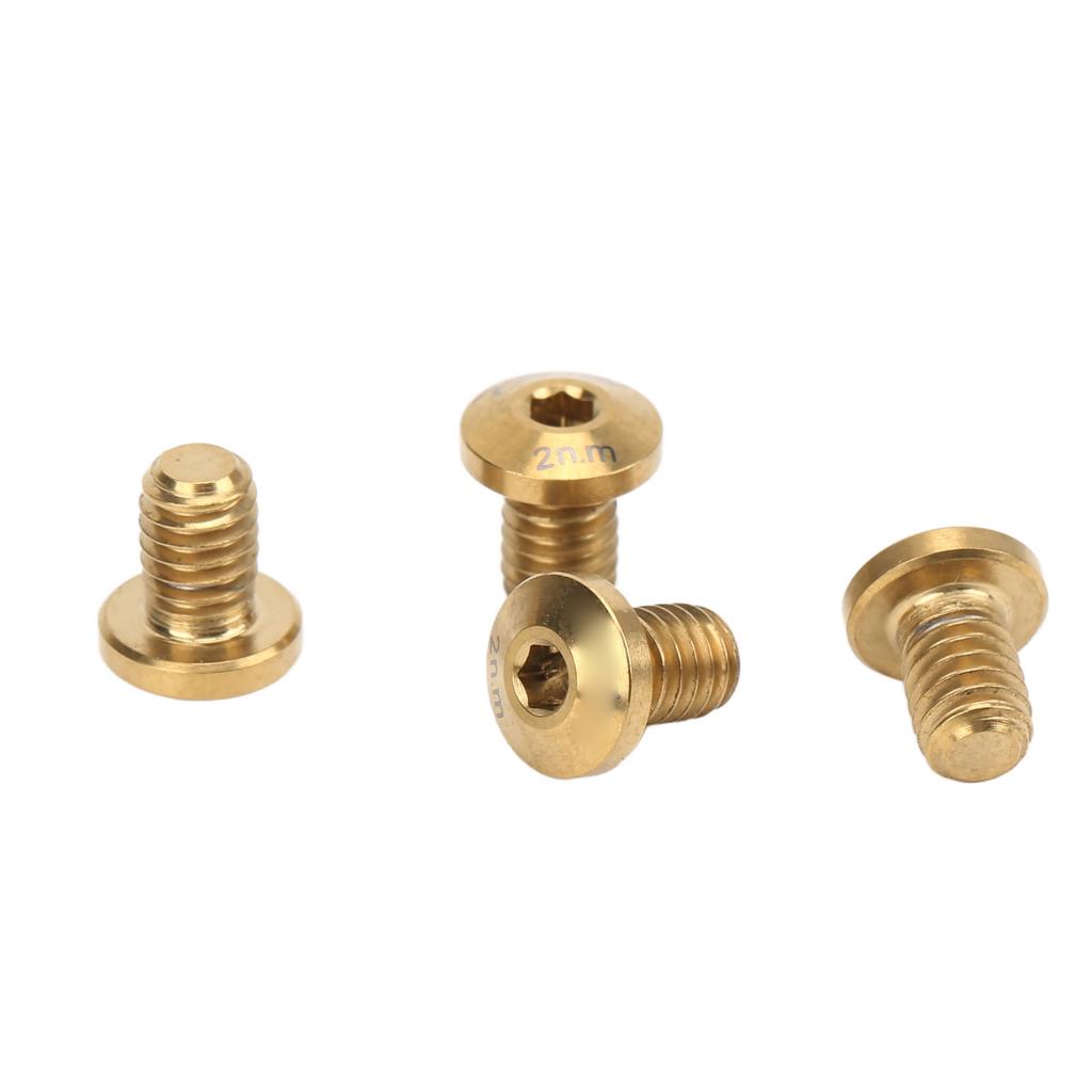 4 шт. Винты для тормозов шоссейного велосипеда Титановый сплав Прочные Ржавчиностойкие Полировка Шлифовка Точная резьба