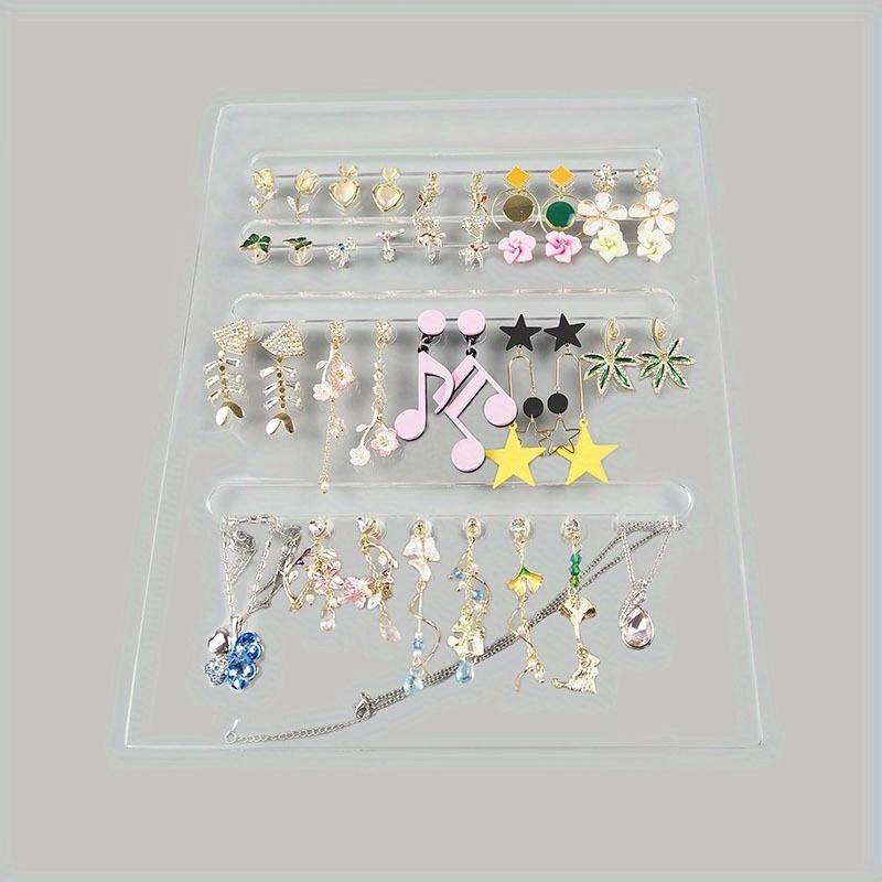 1 Pcs Diy Crystal Epoxy Mold Earrings Shelf Silicone Mold Display Stand Earrings Pendant Jewelry Rack Storage Set