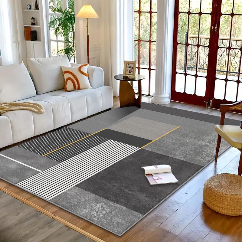VIKAMA Light Luxury Modern Abstract Geometric Area Rug for Bedroom Living Room Sofa CoffeeTable Carpet Door Mat Home Floor Decor