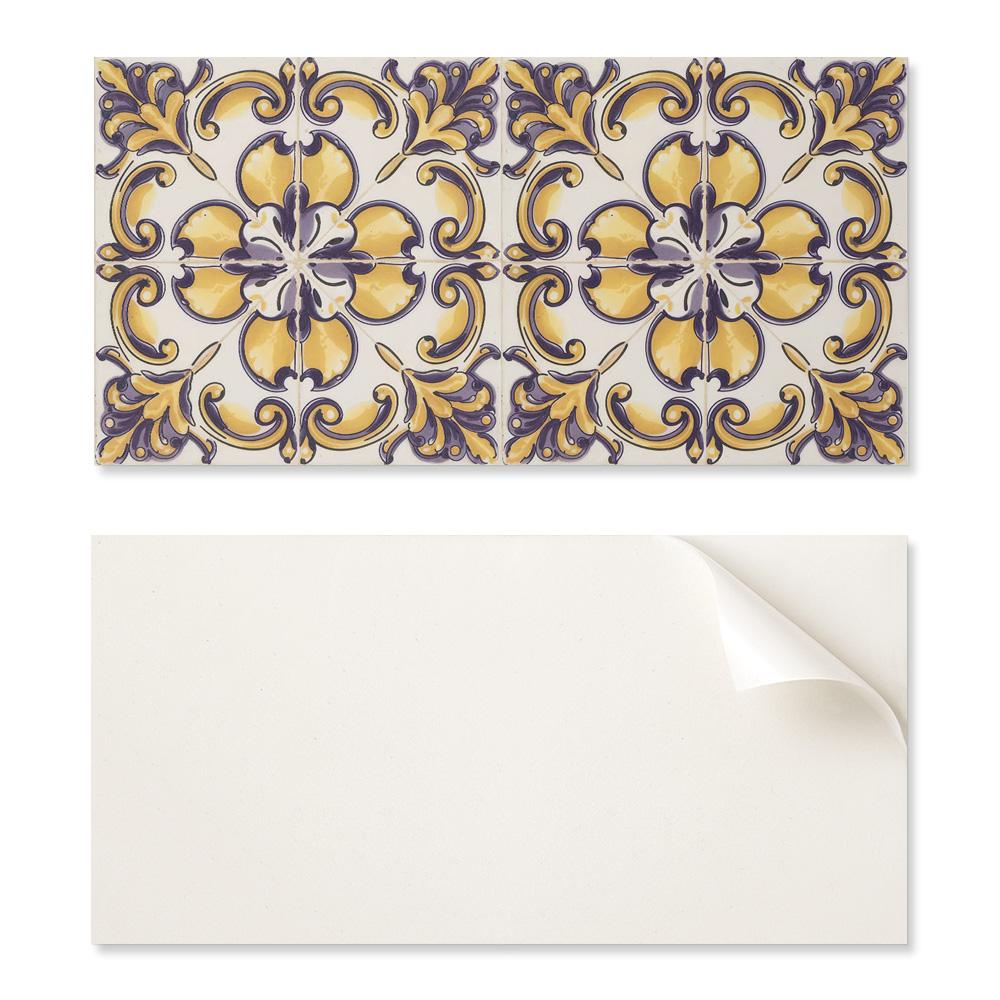 Self-adhesive Vinyl Printed Panel 120x60 cm Pattern with floral motifs
