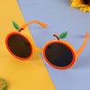 1pc Orange Design Party Glasses, Cartoon Plastic Fruit Design Party Prop Glasses For Party