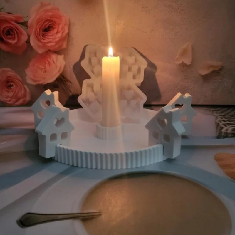 Украшения для дома Love House, вставная силиконовая форма, 4 ровных формы для камина, маленькие формы для дома, гипсовая форма для торта, украшение стола Love House