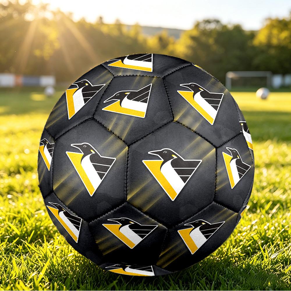 Pittsburgh Penguins Size 5 Sports Training Ball Shock Absorbing Durable Ball For Match Daily Practice Outdoor Activities