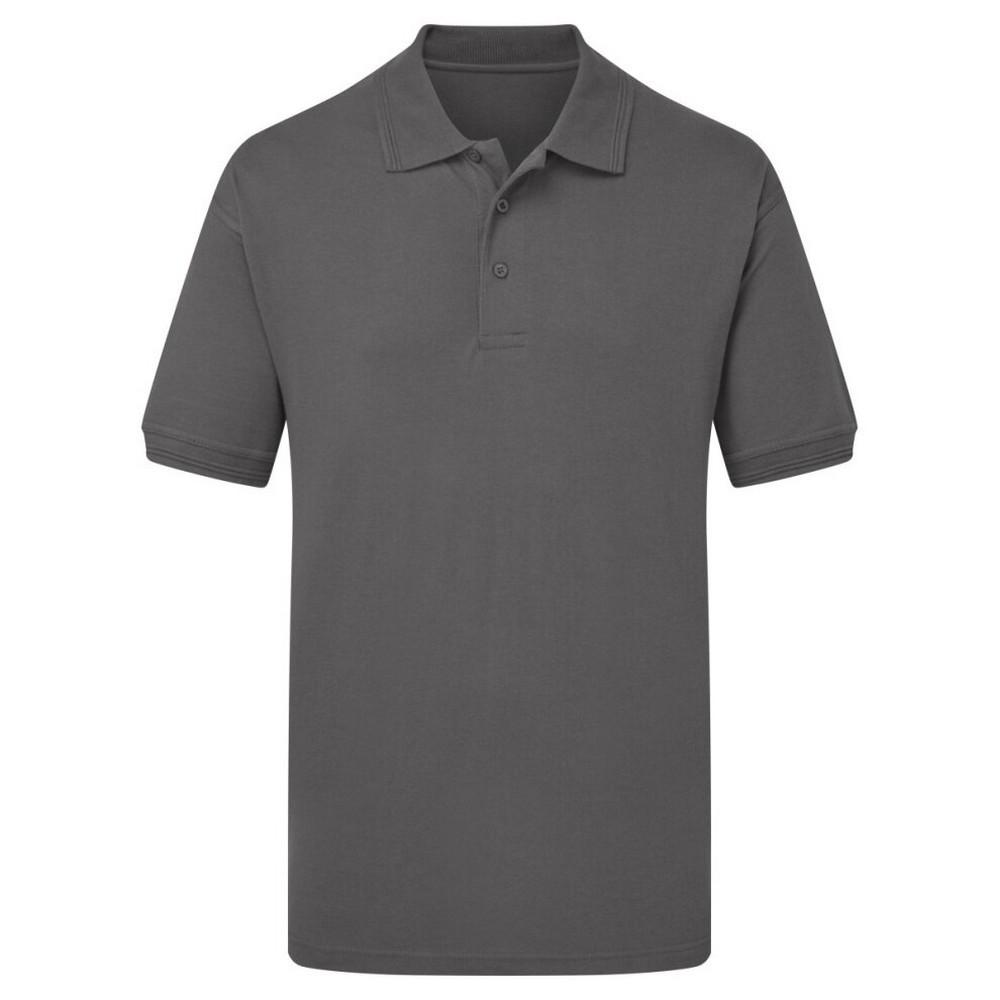 UCC 50/50 Mens Heavyweight Plain Pique Short Sleeve Polo Shirt
