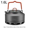 1.1/1.6L Portable Water Pot Lightweight Aluminum Alloy Tea Kettle for Boiling Water Coffee Pot for Outdoor Hiking Camping