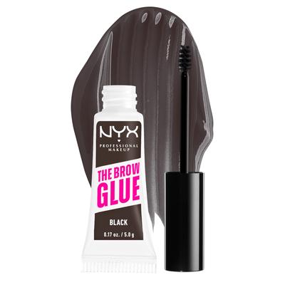 NYX PROFESSIONAL MAKEUP The Brow Glue, Гель для бровей с тинтом, Экстремальная фиксация - Черный