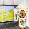 Large Capacity Cartoon Thermal Cup Leakproof Capybara Coffee Mug  Students