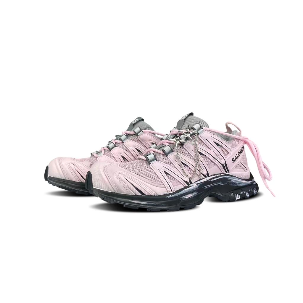 SALOMON XA PRO 3D Амортизация Поддержка Низкие Кроссовки для Трейлраннинга Тренировочные Беговые Кроссовки Унисекс Черный Розовый 416175(Команда373-)