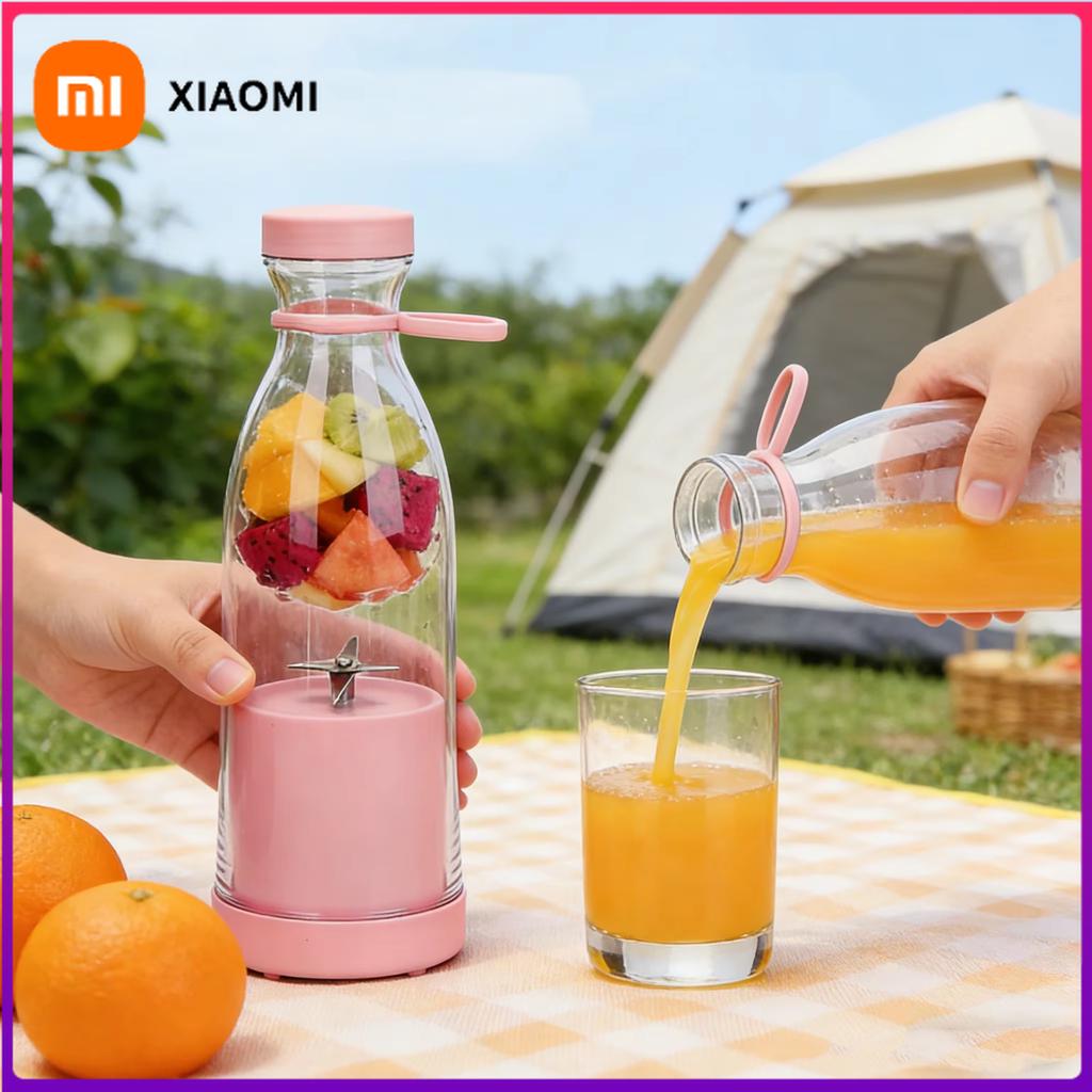 Xiaomi 420 мл Электрическая соковыжималка Мини блендер в форме винной бутылки Фруктовые миксеры 6 лезвий Заряжаемая соковыжималка-стакан Маленькая бытовая портативная соковыжималка-блендер