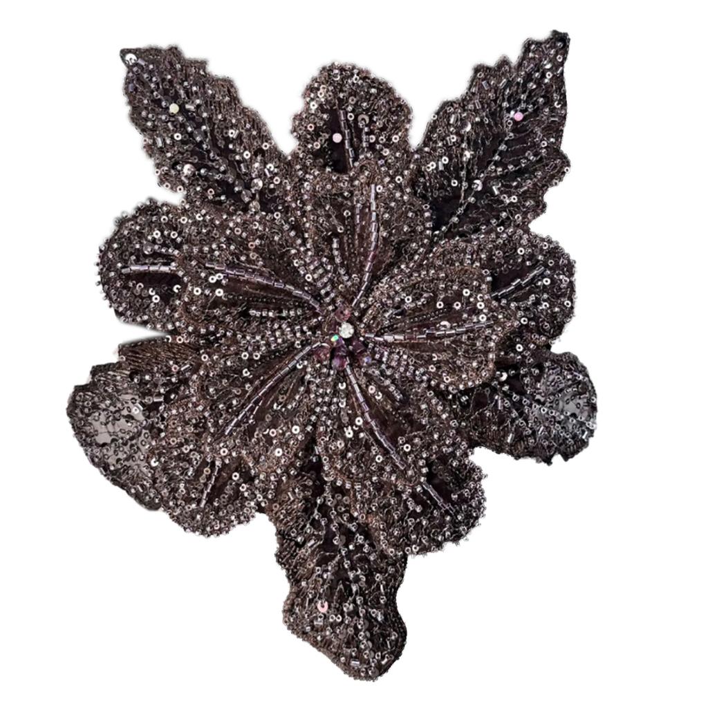 Eye-Catching Sequins Flower Applique for Clothes Hat Sewing Patches DIY Scarf Wedding Dress Decors Accessories