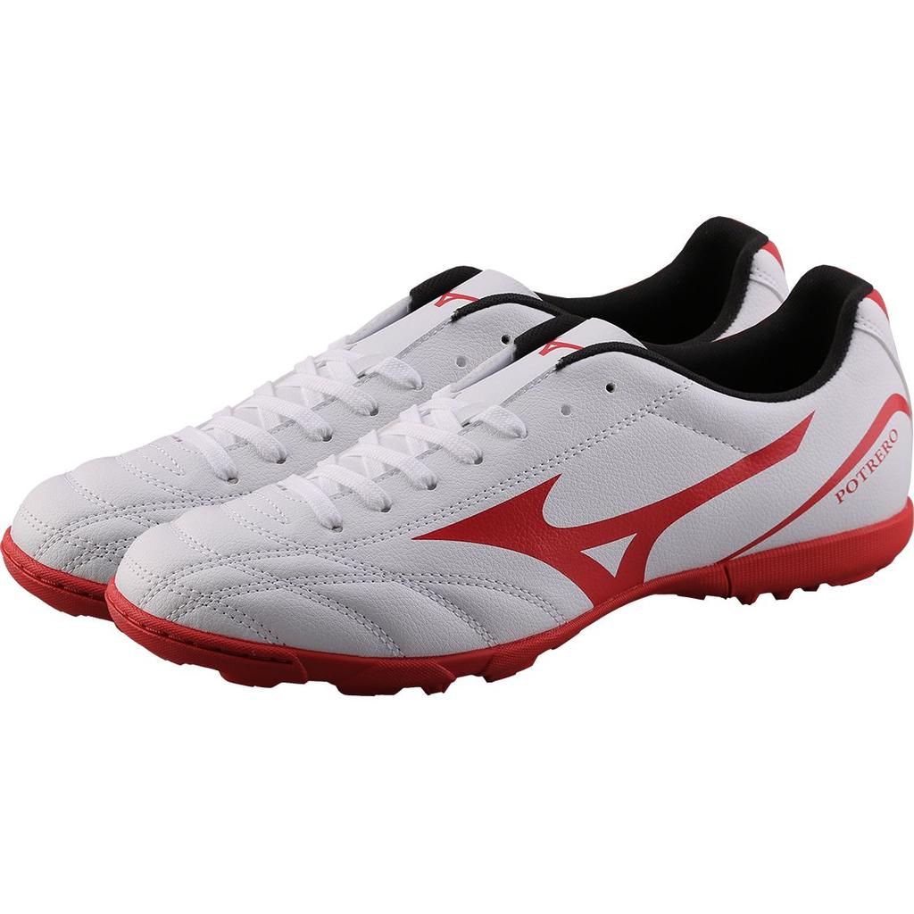 Mizuno Футбольные бутсы Potrero TF Мужские кроссовки Бело-красные P1GD189262