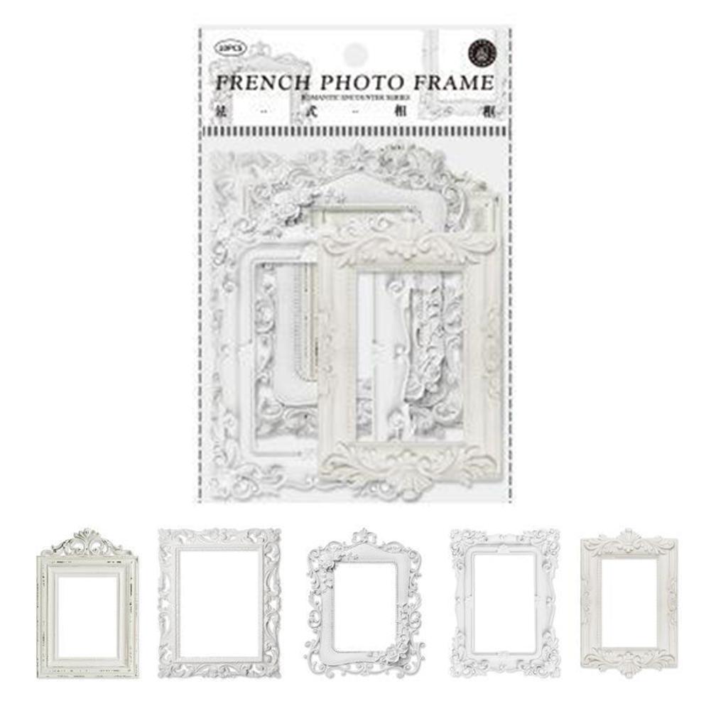 Hollow Embossed Photo Frame Material Paper Junk Journal Planner Scrapbooking Vintage Diy Craft Cardstock