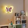 Nordic Creative Butterfly LED Wall Light for Children's Room - Modern Bedroom Bedside or Background Lighting