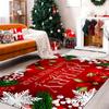 Christmas Themed Mat - Machine Washable - Living Room Coffee Table Mat, Bedroom, Entryway Doormat and Dining Kitchen, Bathroom,
