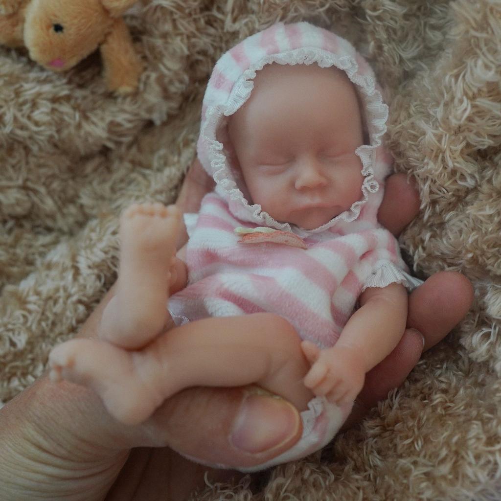 Реалистичная 6-дюймовая кукла-младенец Леви, reborn, с полным виниловым телом, закрытыми глазами, кукла-новорожденный, реалистичная игрушка-антистресс, куклы-младенцы для детей, подарок на день рождения