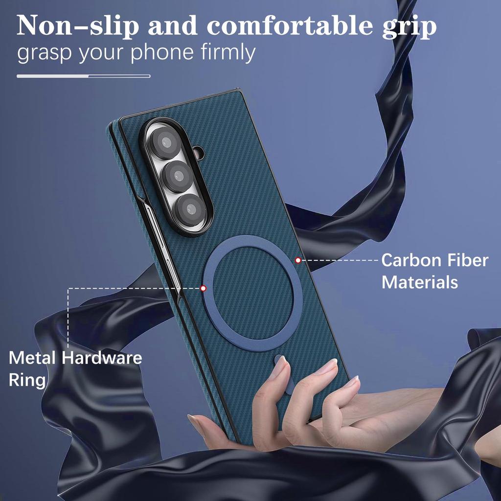 Магнитный противоударный чехол из углеродного волокна для Samsung Galaxy Z Fold 3/4/5/6/7