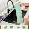 Anti Slip Slope Guide Pad Strip Drain Pad Kitchen Sink Opening Drain Pad Storage Pad Draining Silicone Anti Slip Sink Drain Pad