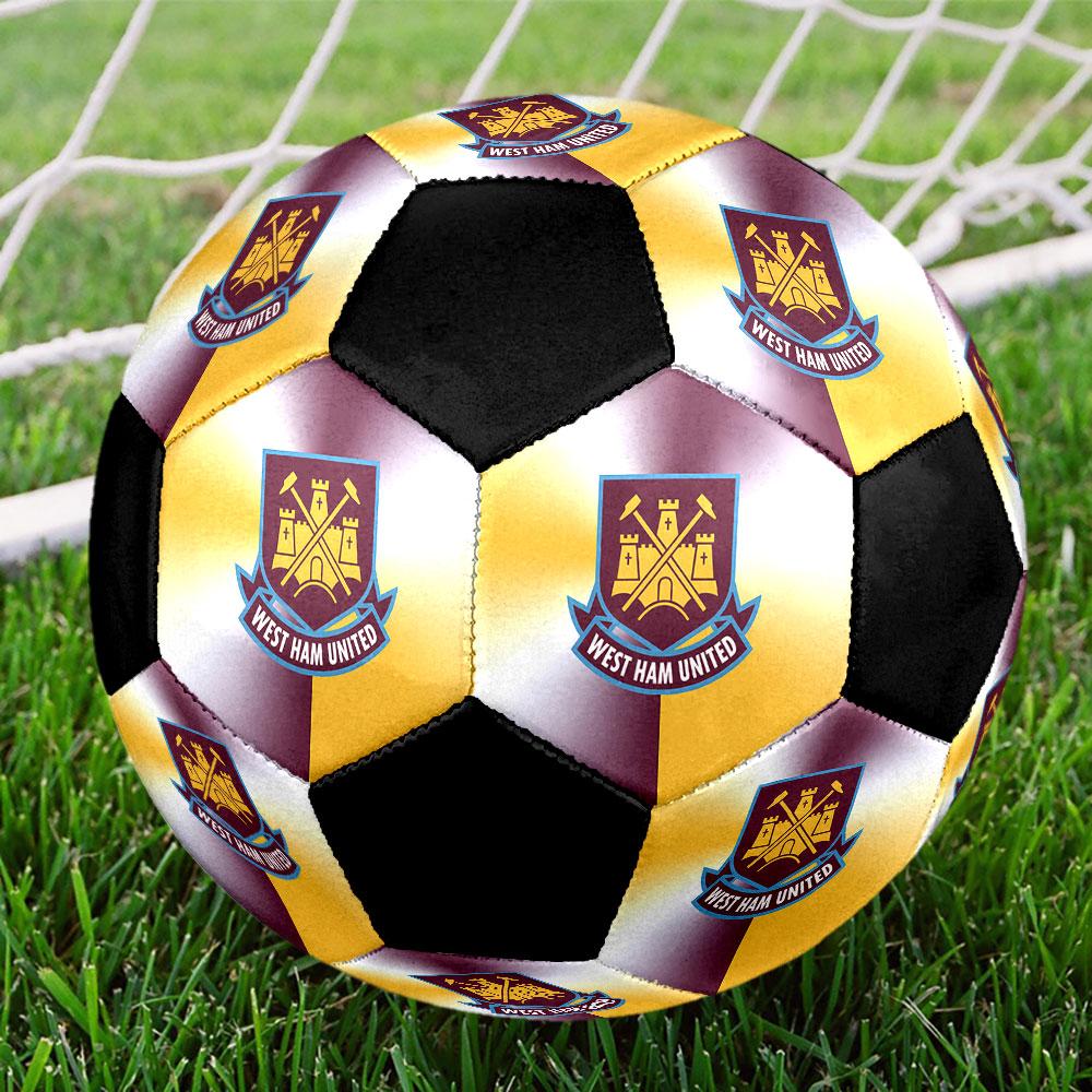 Футбольный мяч West Ham Размер 5 Цветной Машинная строчка ПВХ Готов к соревнованиям Прочный Высокий отскок