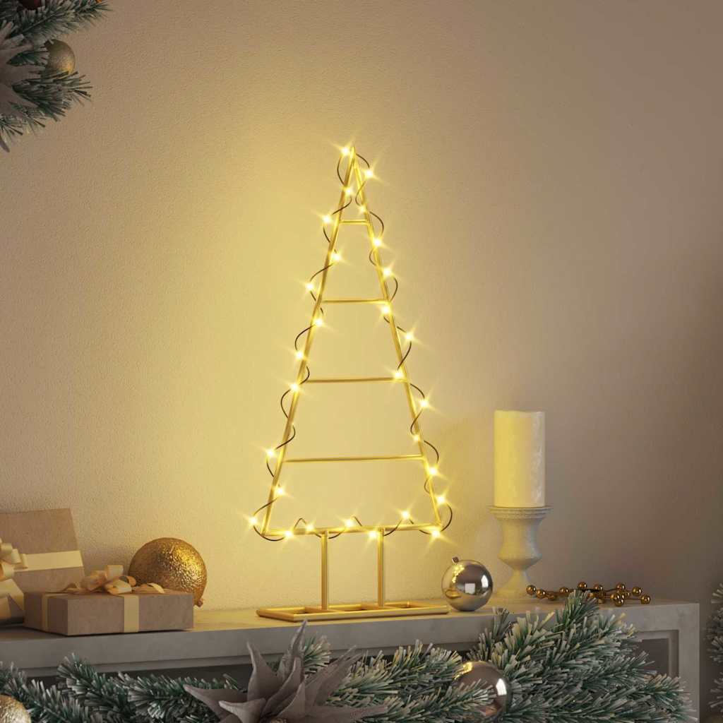 Metal Christmas Tree Gold 60 cm Powder Coated Steel