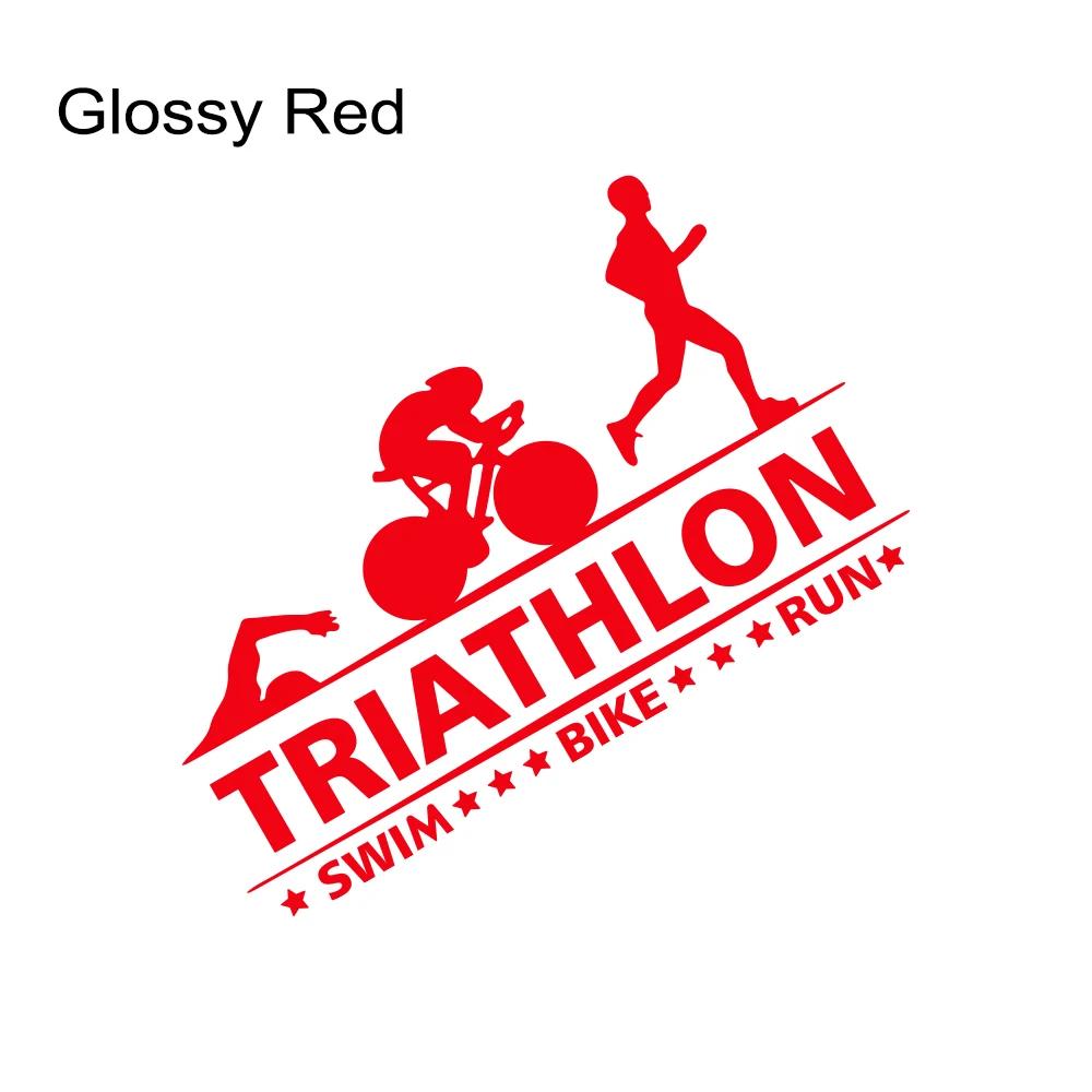 Car Sticker Triathlon Swim Bike Run Athlete Sport Trunk Vinyl Decal Motorcycles Auto DIY Exterior Decoration Sticker Accessories