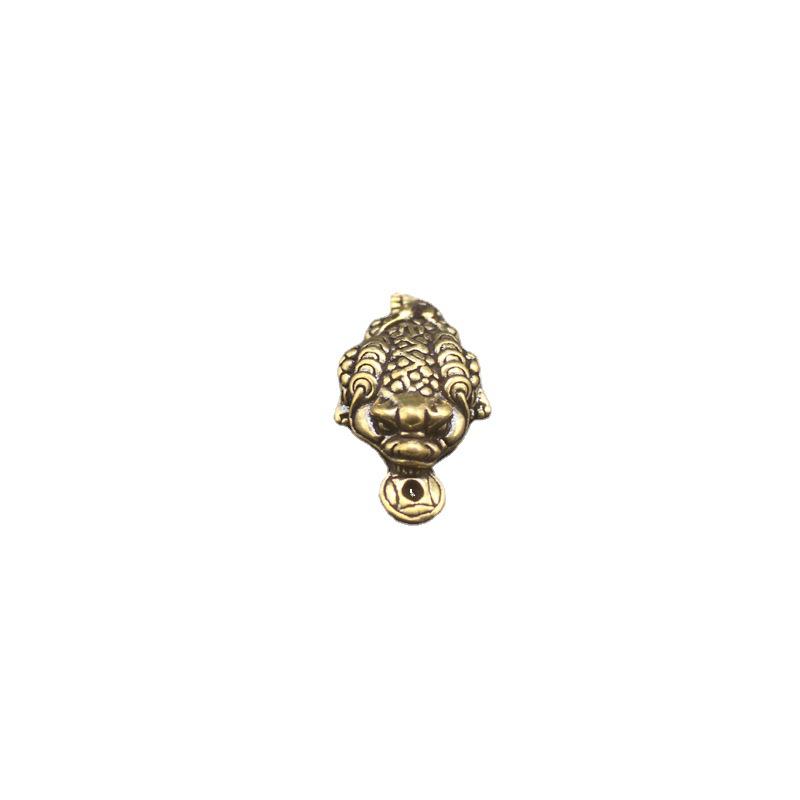 Solid Brass Golden Toad Feng Shui Keychain: Wealth-Attracting Small Pendant for Men and Women