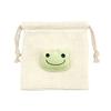 Nakajima Corporation Pickles Boa Face Drawstring Bag Waffle WH 173799-22