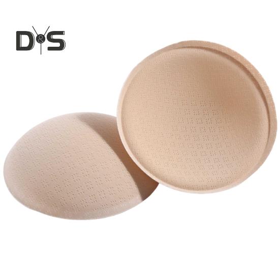 1 Pair Round Sponge Push Up Bra Pads for Women Latex Feel Invisible Insert Swimsuit Bikini Breast Enhancers Chest Cup Pads Accessories for Daily Wear