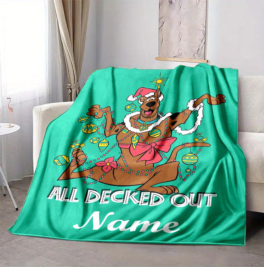 Custom Name Scooby Doo Mystery Flannel Blanket Throw Blanket Soft Warm Sofa Bed home Decor Unique Gift