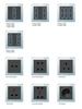 EU/UK 1 Gang 1 Way Glass Push Button Light Common Wall Switch with Durable Mechanical Indicator