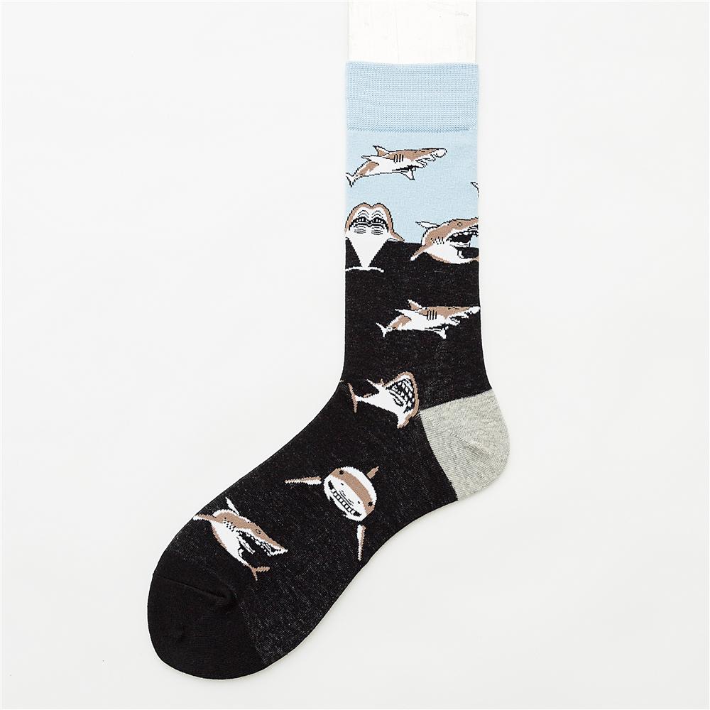 Новинка весна зима Happy Shark унисекс хип-хоп скейтборд сохраняют тепло носки уличная одежда танцевальная рок-панк вечеринка Прямая поставка