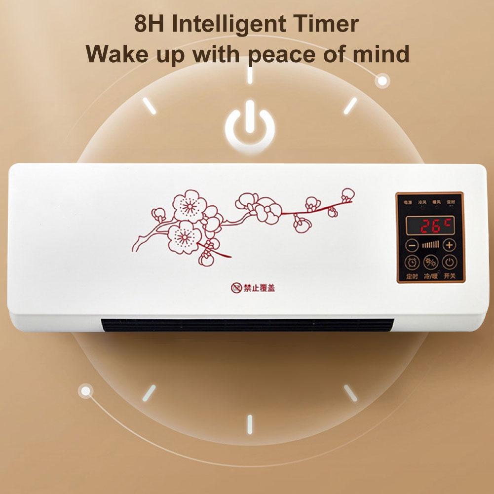 Мини-холодный кондиционер, настенный охладитель воздуха, 1800 Вт, сенсорный экран, электрический домашний обогреватель для общежития/спальни/ванной/кухни