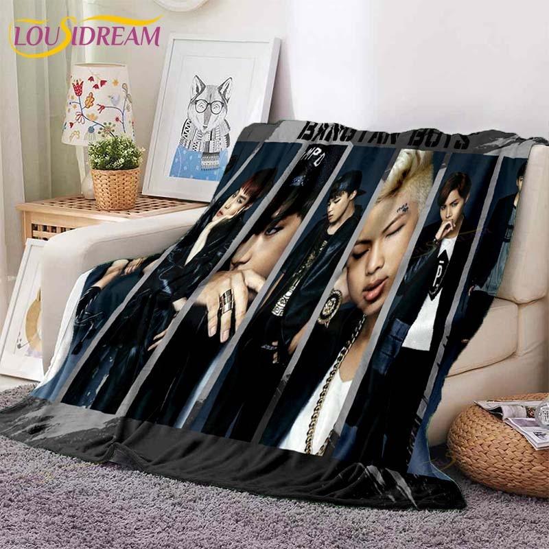 Новейшее одеяло Kpop Bangtan для мальчиков, одеяло для дивана-кровати, супер мягкое теплое одеяло, флисовое одеяло