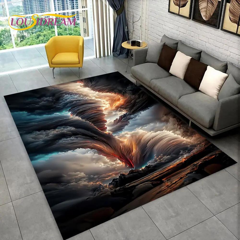 3D Natural, Tornado, Cloud Twister, большой коврик, ковер для гостиной, спальни, дивана, коврик для украшения, нескользящий напольный коврик