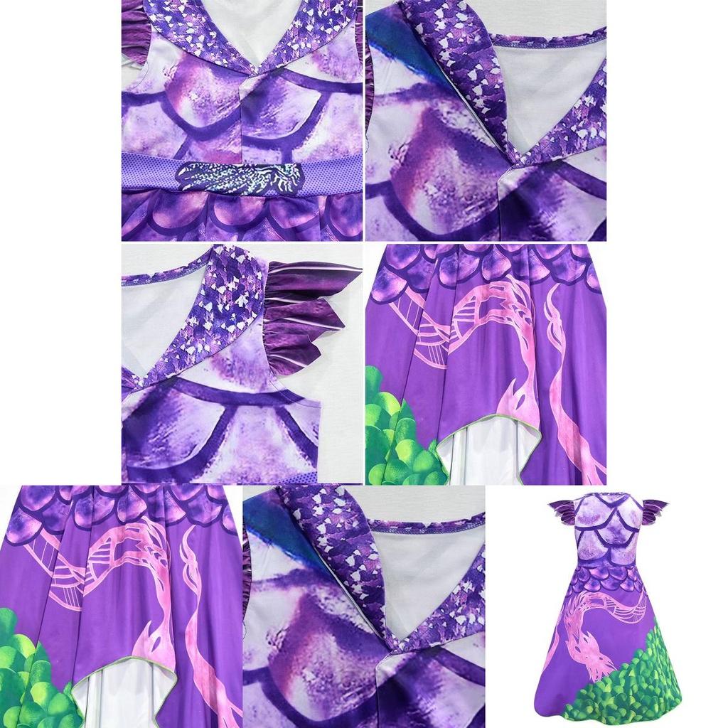 Элегантный и очаровательный костюм Мал из Наследников 3 для косплея для взрослых девушек. Идеально подходит для Хэллоуина