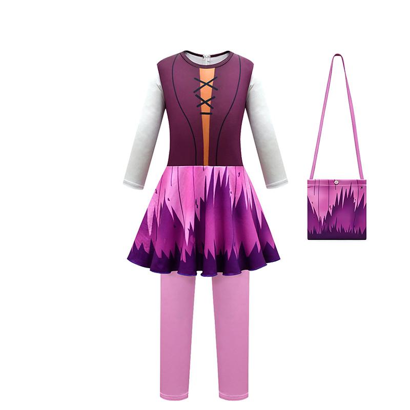 Sanderson Sisters Witch Costume for Girls Halloween Cosplay Hocus Pocus Masquerade Children Clothing Carnival Party Kids Clothes