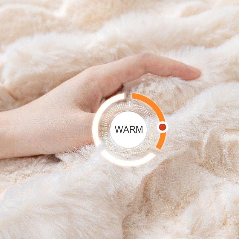 Rabbit Plush Sofa Cushion Winter Padded Plush Cushion Non-slip Leather Sofa Cover Cover Cloth Towel