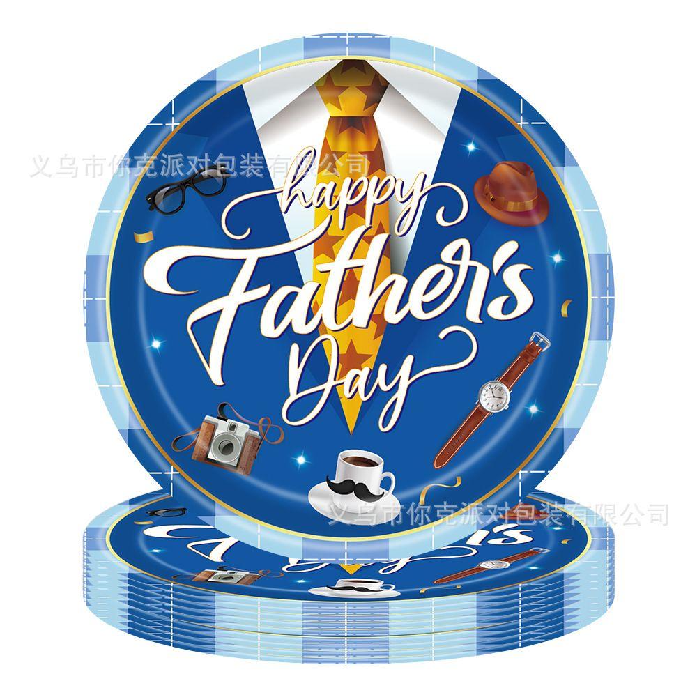 Father's Day Party Paper Plates, Cups, Napkins, Disposable Tablecloths, Decorative Tableware, and Themed Decor Set