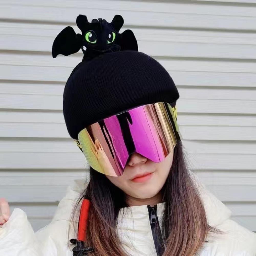 Ski Helmet Hat Cover Cute Cartoon Cat Ears Baby Same Single and Double Board Battery Helmet Cover Unisex