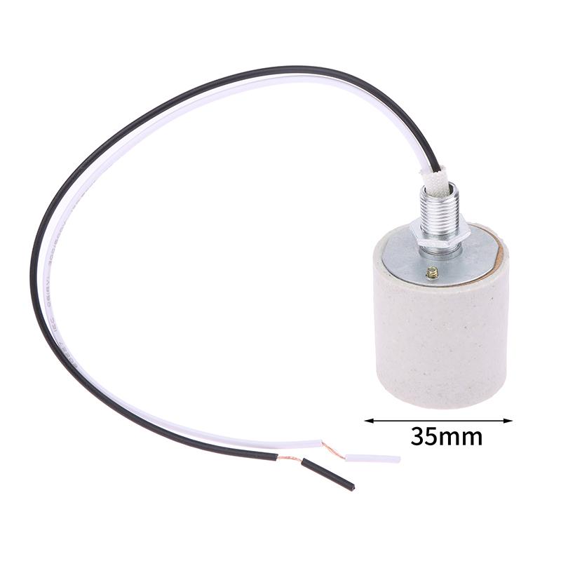 Led Light Ceramic Screw Heat Resistant Adapter Home Use Socket Round For E14 Bulb Base E27 Lamp Holder With Cable