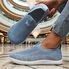 Women's Flat Shoes Breathable Fashionable Lightweight Soft Soled Walking Shoes Lazy Sleeves Solid Color Women's Casual Sneakers