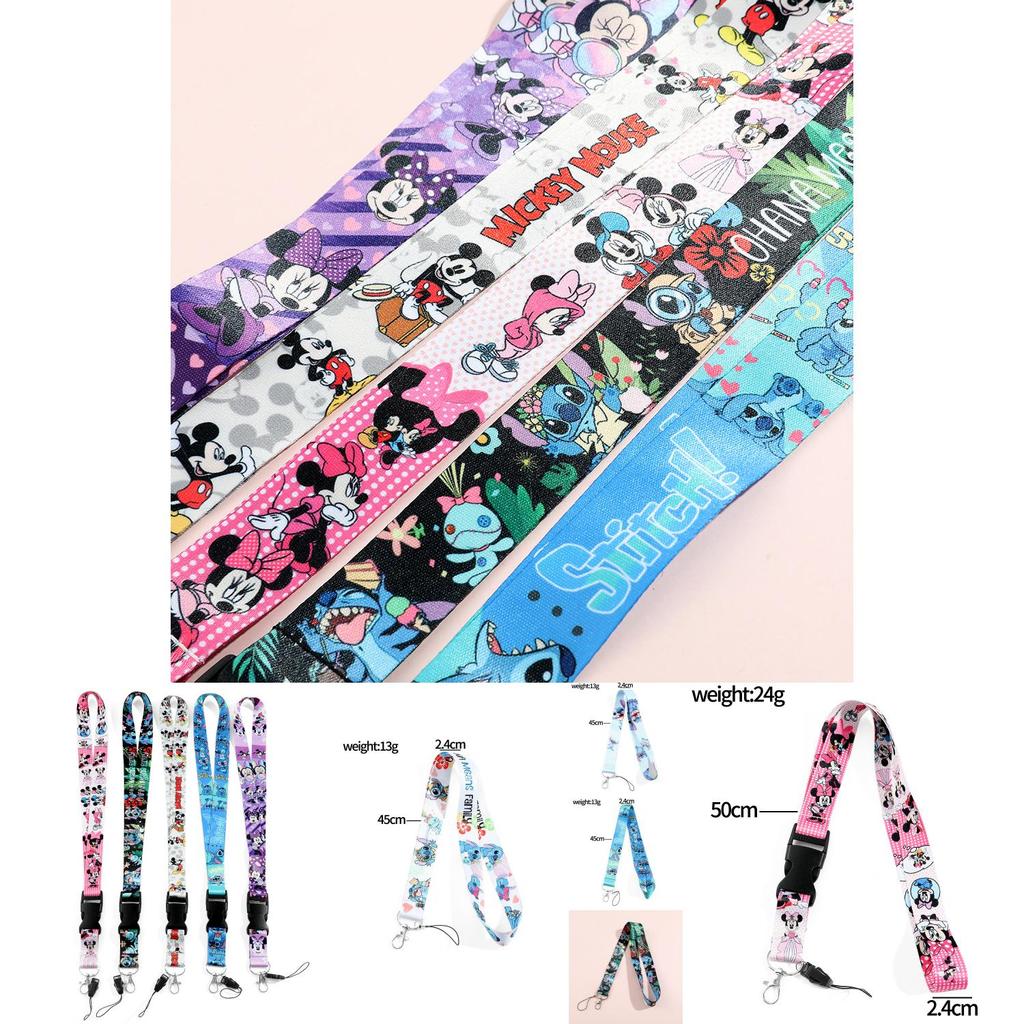 Очаровательный мультяшный ремешок-шнурок со Стичем, милый силиконовый ремешок для телефонов и камер