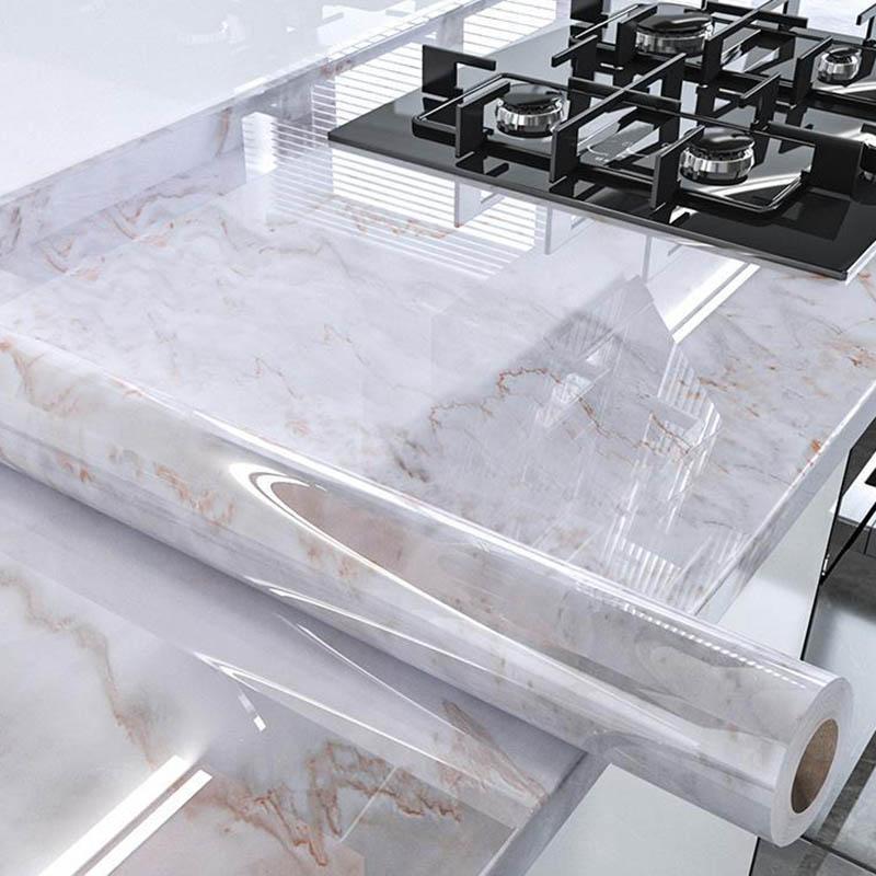 Самоклеящиеся обои для кухни, водостойкие, маслостойкие, термостойкие, ПВХ, настенные наклейки для шкафа, плиты, стола, ремонта