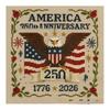 America Patriotic Cross Stitch US 250th Anniversary Cross Stitch Kit Beginner-Friendly Commemorative DIY Embroidery Gifts for Veterans Military Fans