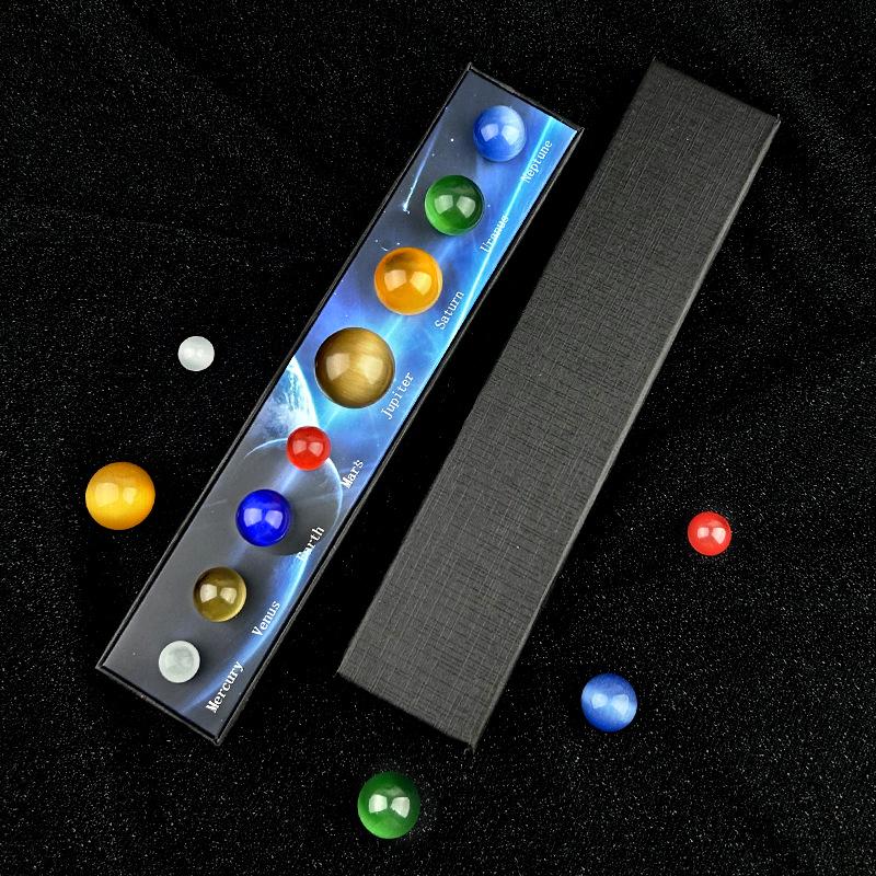 2079 Cat's Eye Stone Solar System Galaxy Ornament for Educational Science